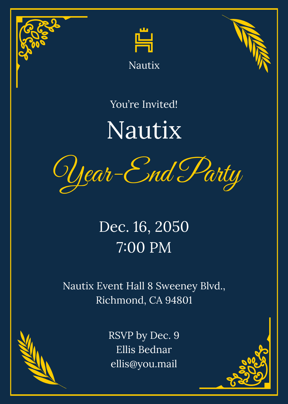 Free Business Invitation Templates Editable And Printable