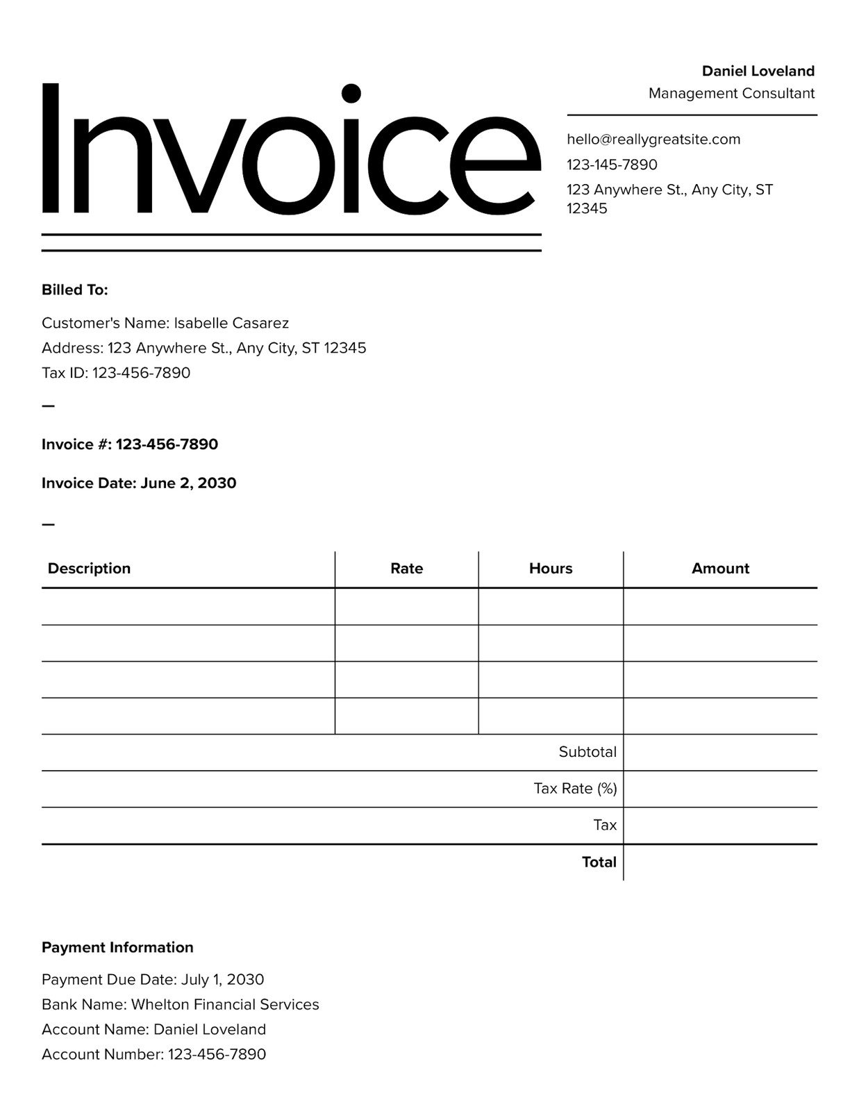 Page 2 Free Custom Printable Business Invoice Templates Canva