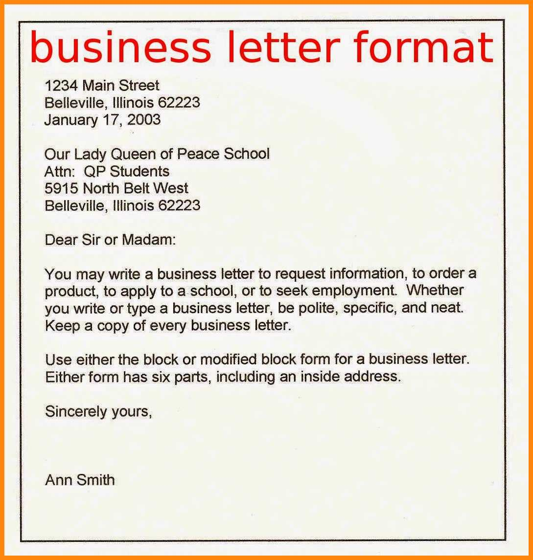12 Layout Of Business Letter With An Example Radaircars