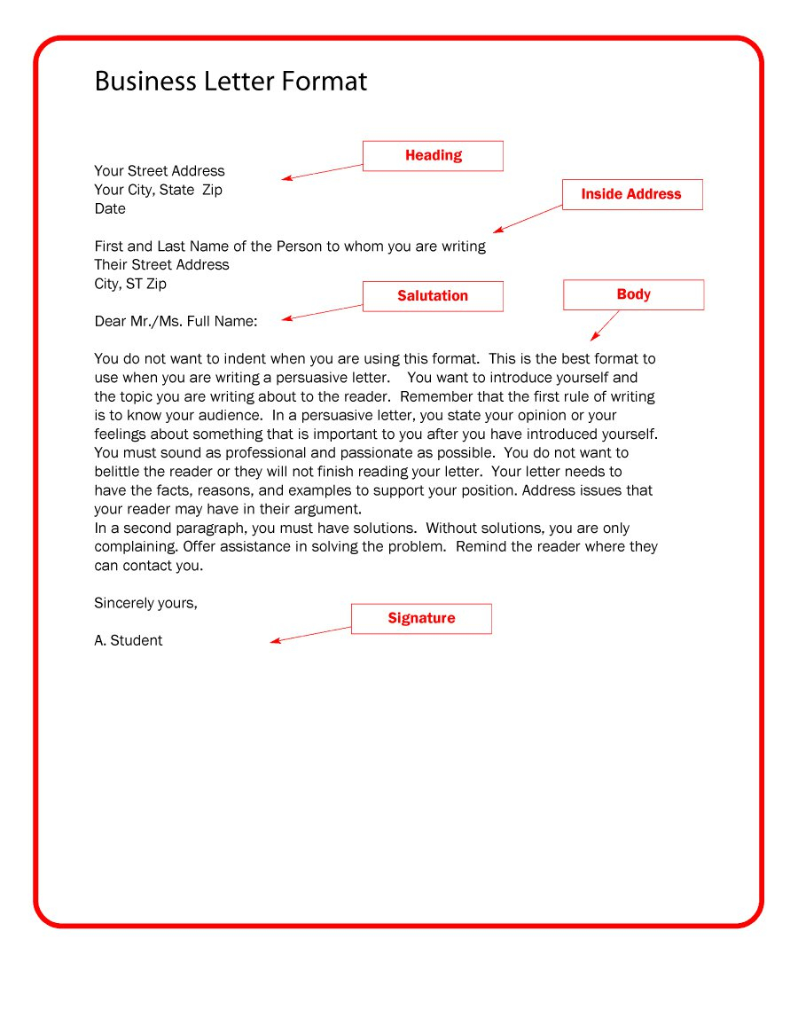 12 Layout Of Business Letter With An Example Radaircars