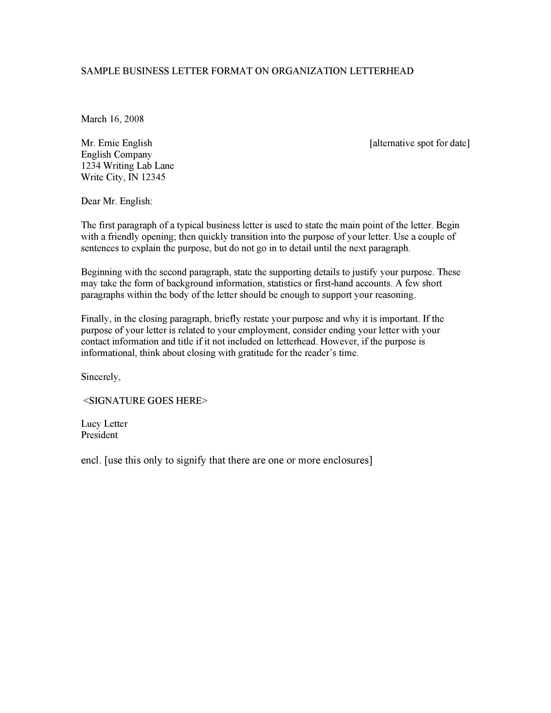 35 Formal Business Letter Format Templates Examples 