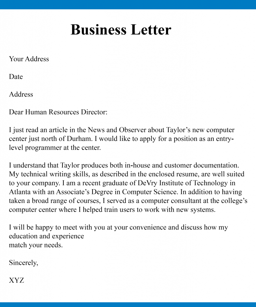 4 Different Types Of Business Letters Hennessy Events