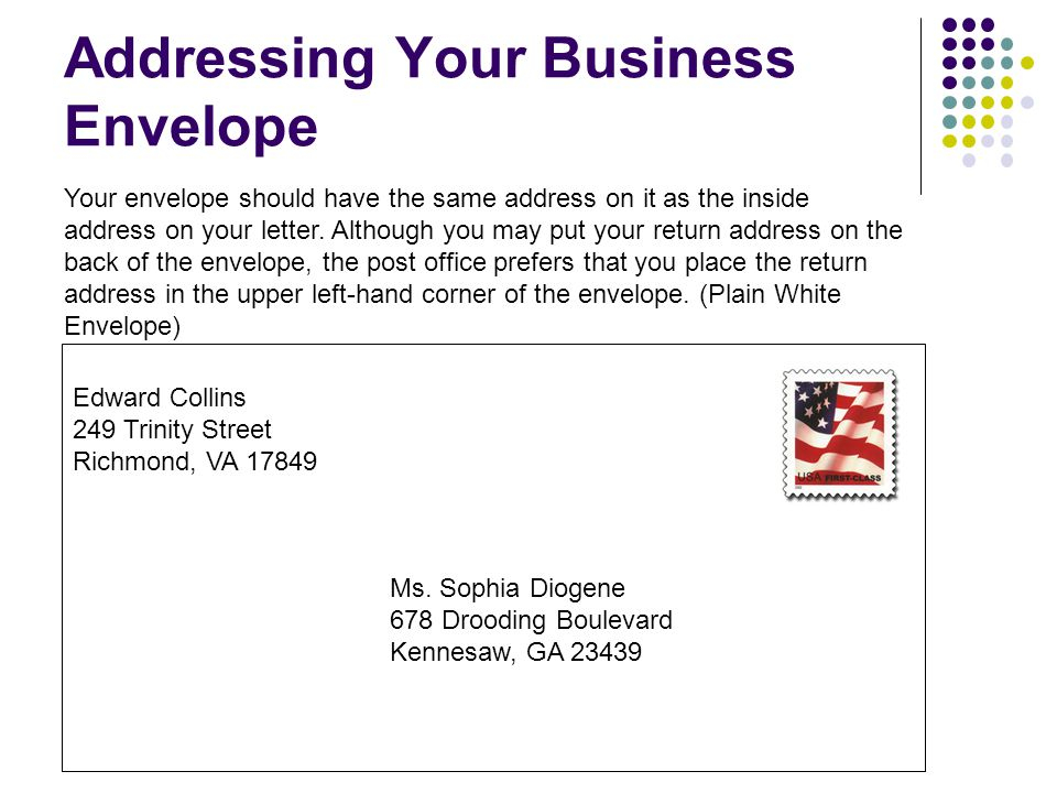 Addressing An Envelope To A Business Scrumps