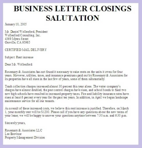 Business Letter Salutation Ideas