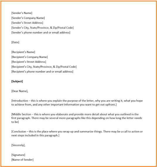 English 2019 Business Letter Format 2019 Template Resume