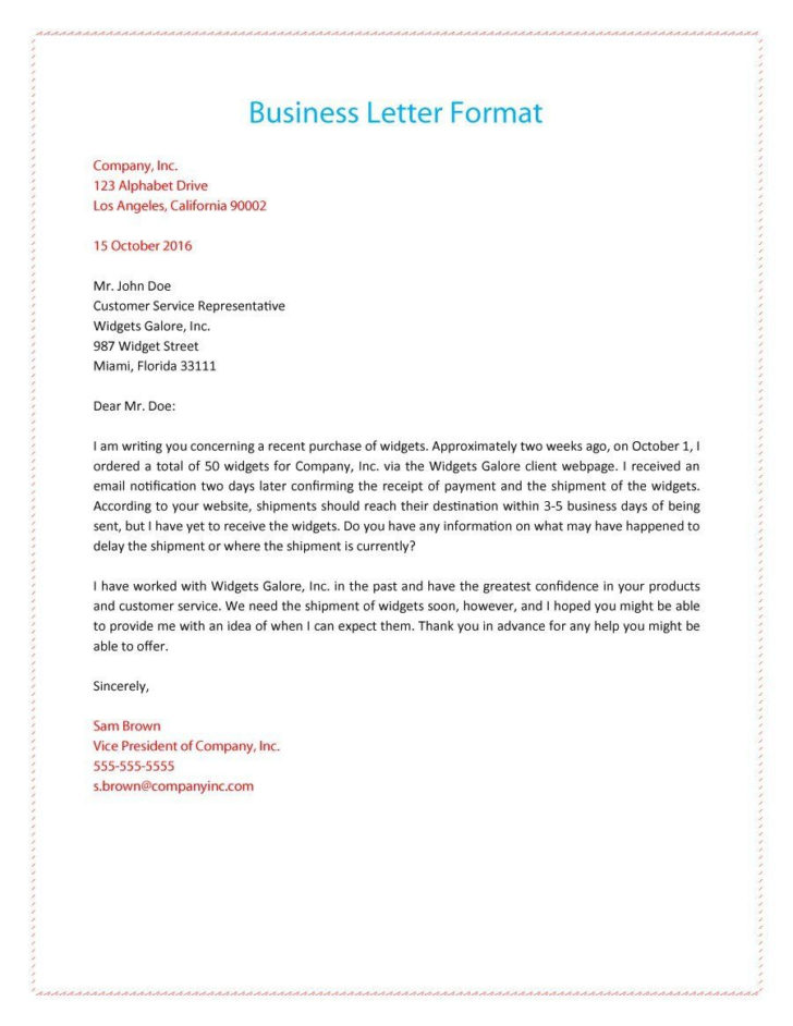 How To Write Business Letter Format