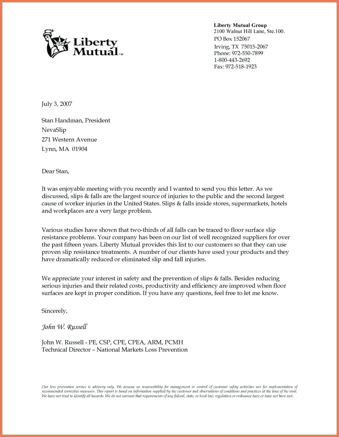 Free Formal Business Letter Template - Business Letter Format