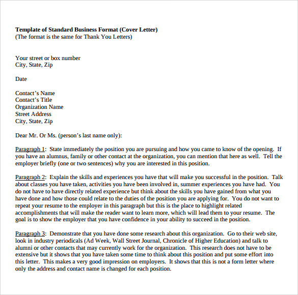Business Letter Format Free