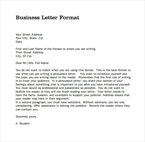 FREE 28 Sample Business Letters Formats In PDF MS Word