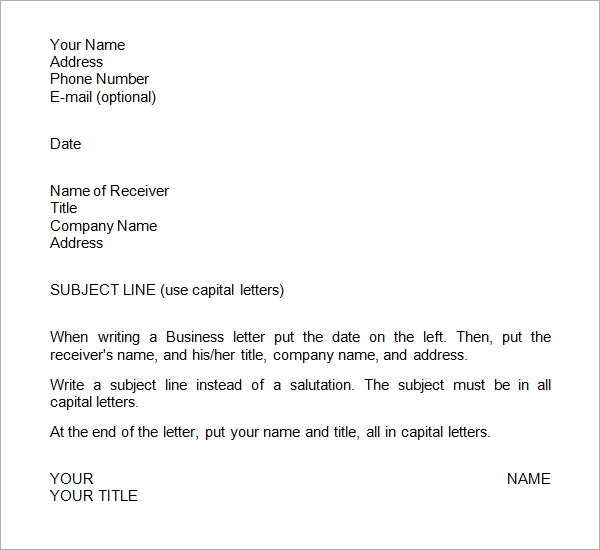 FREE 28 Sample Business Letters Formats In PDF MS Word