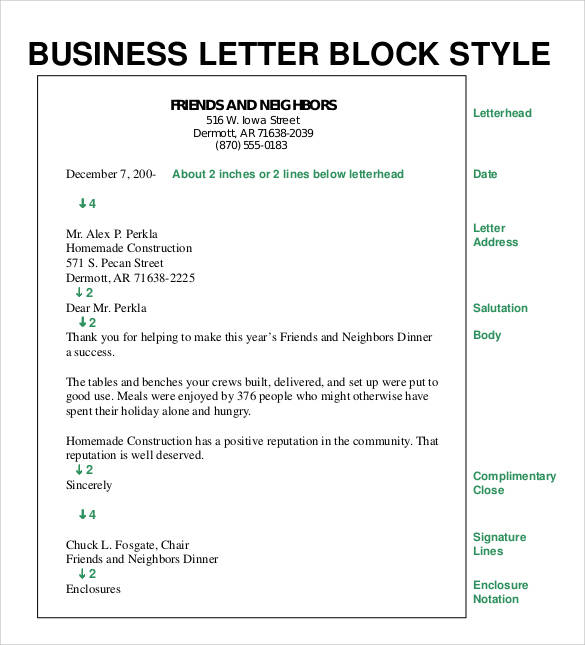 FREE 29 Sample Formal Business Letters Formats In MS Word 
