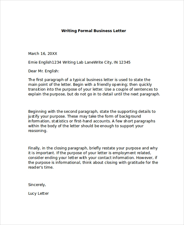  How To Start A Business Letter Sample Business Letter Format