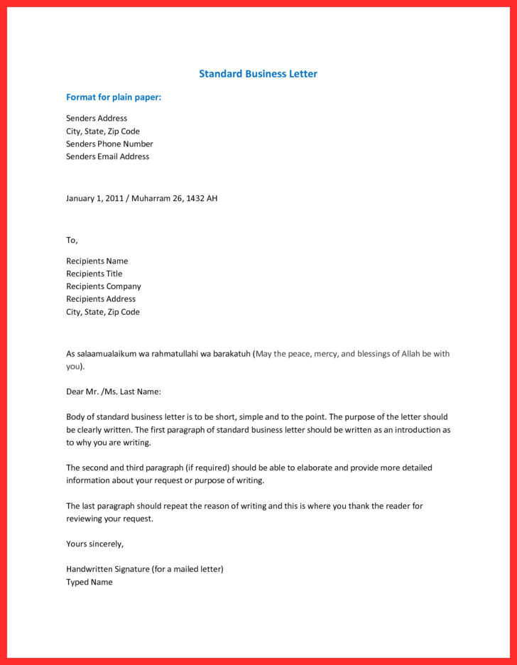 How To Set Up A Business Letter