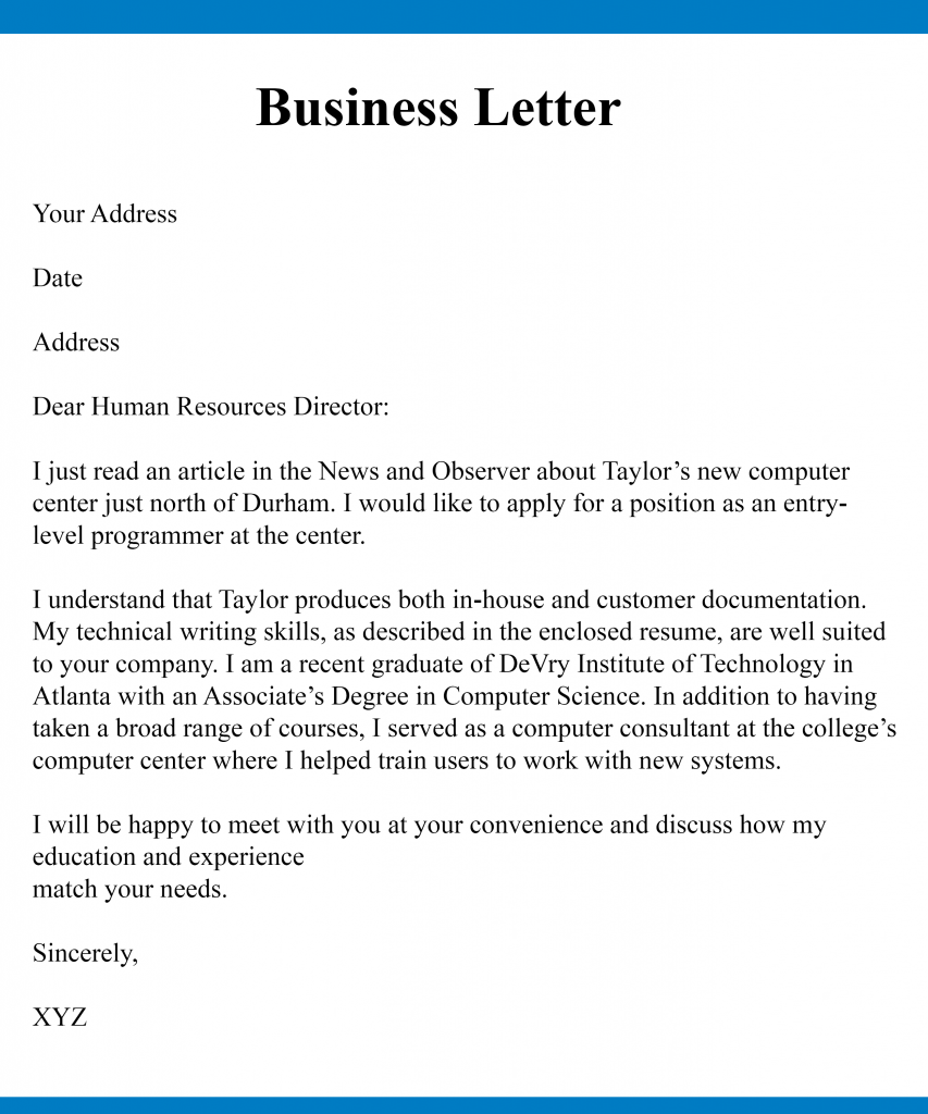 How To Address A Business Letter Greeting - Business Letter Format