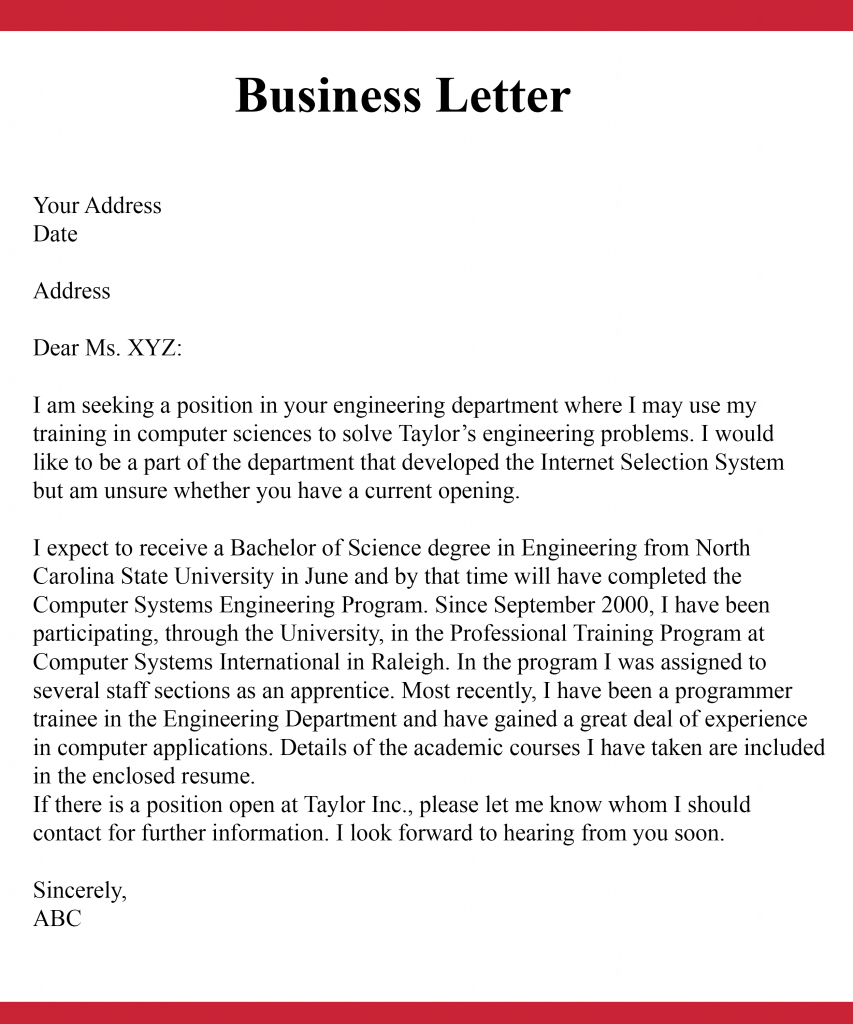 application letter to start a business