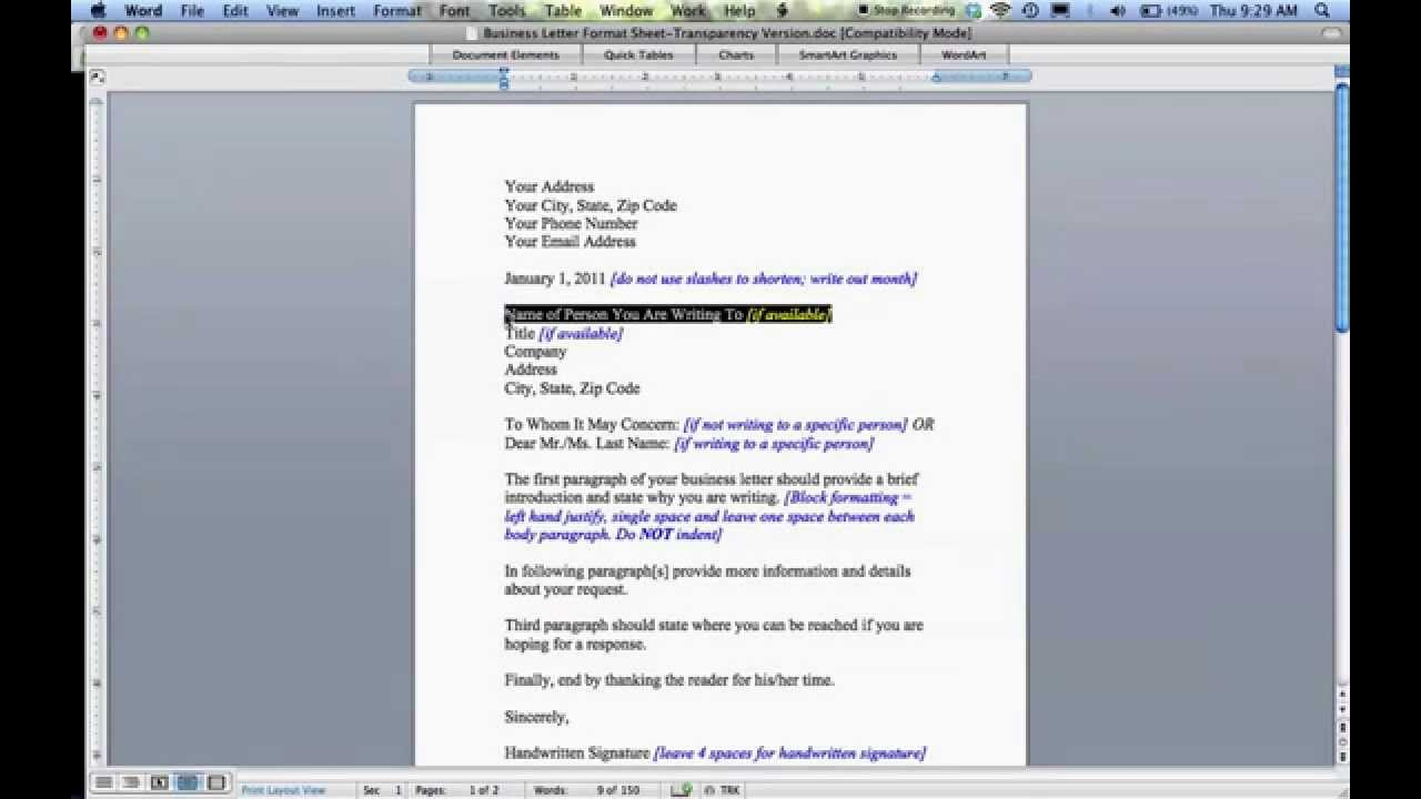 How To Write A Business Letter YouTube