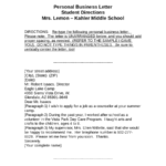 Personal Business Letter Sample Edit Fill Sign Online