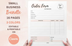 16 Editable Small Business Forms Bundle Orders Template