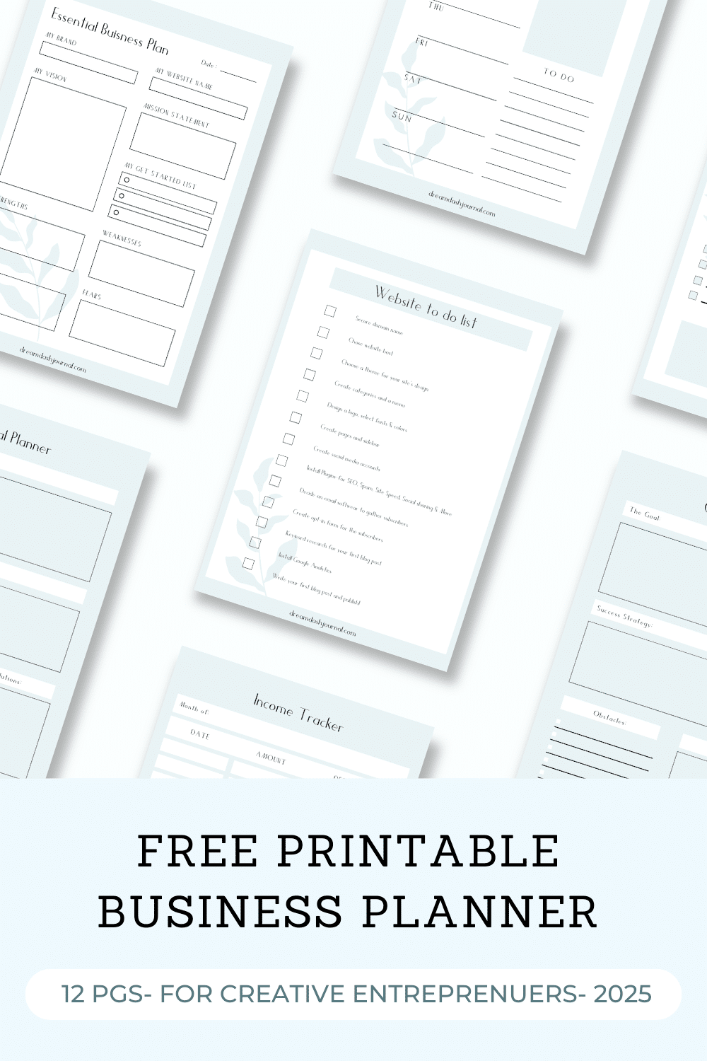 Free Business Planner Printables 2025