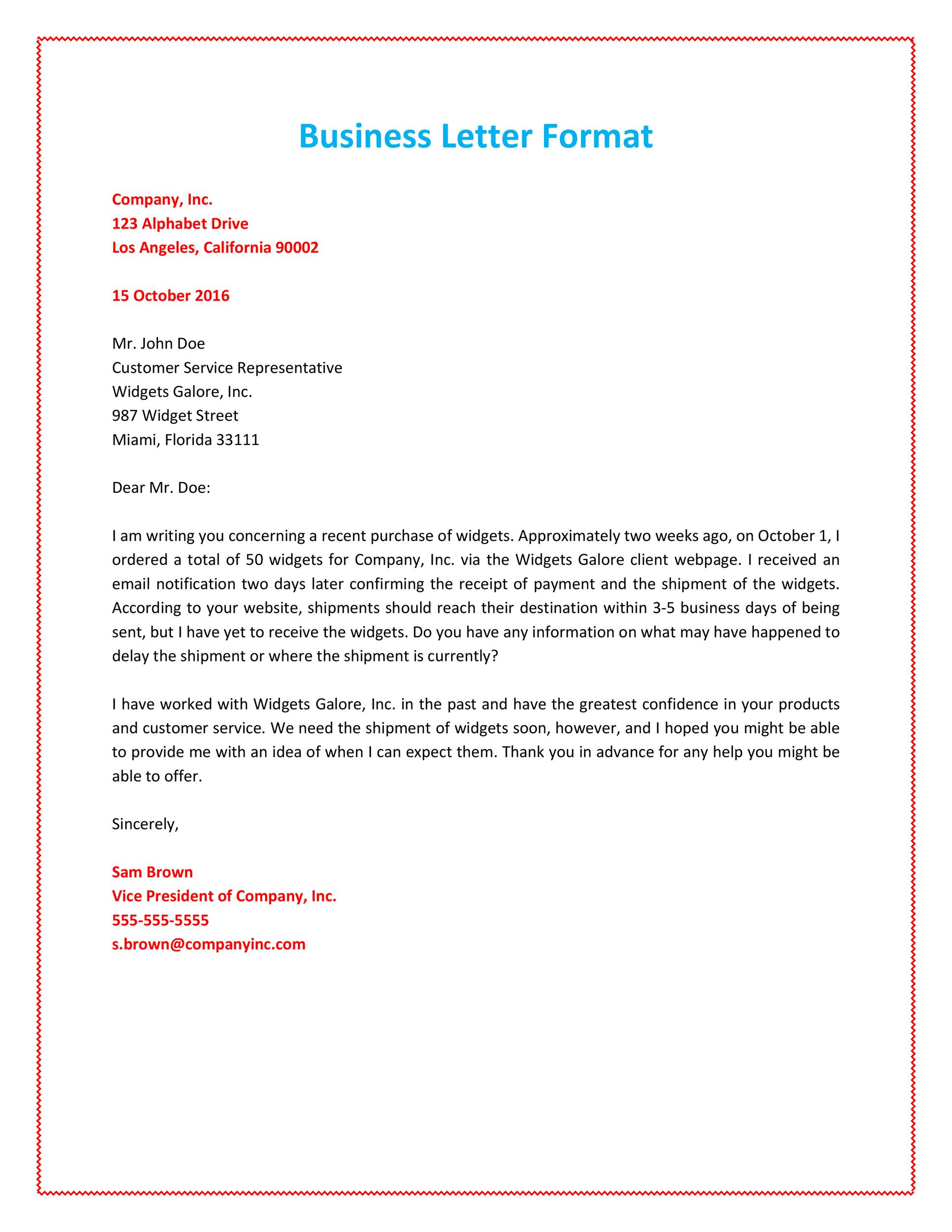 35 Formal Business Letter Format Templates Examples TemplateLab