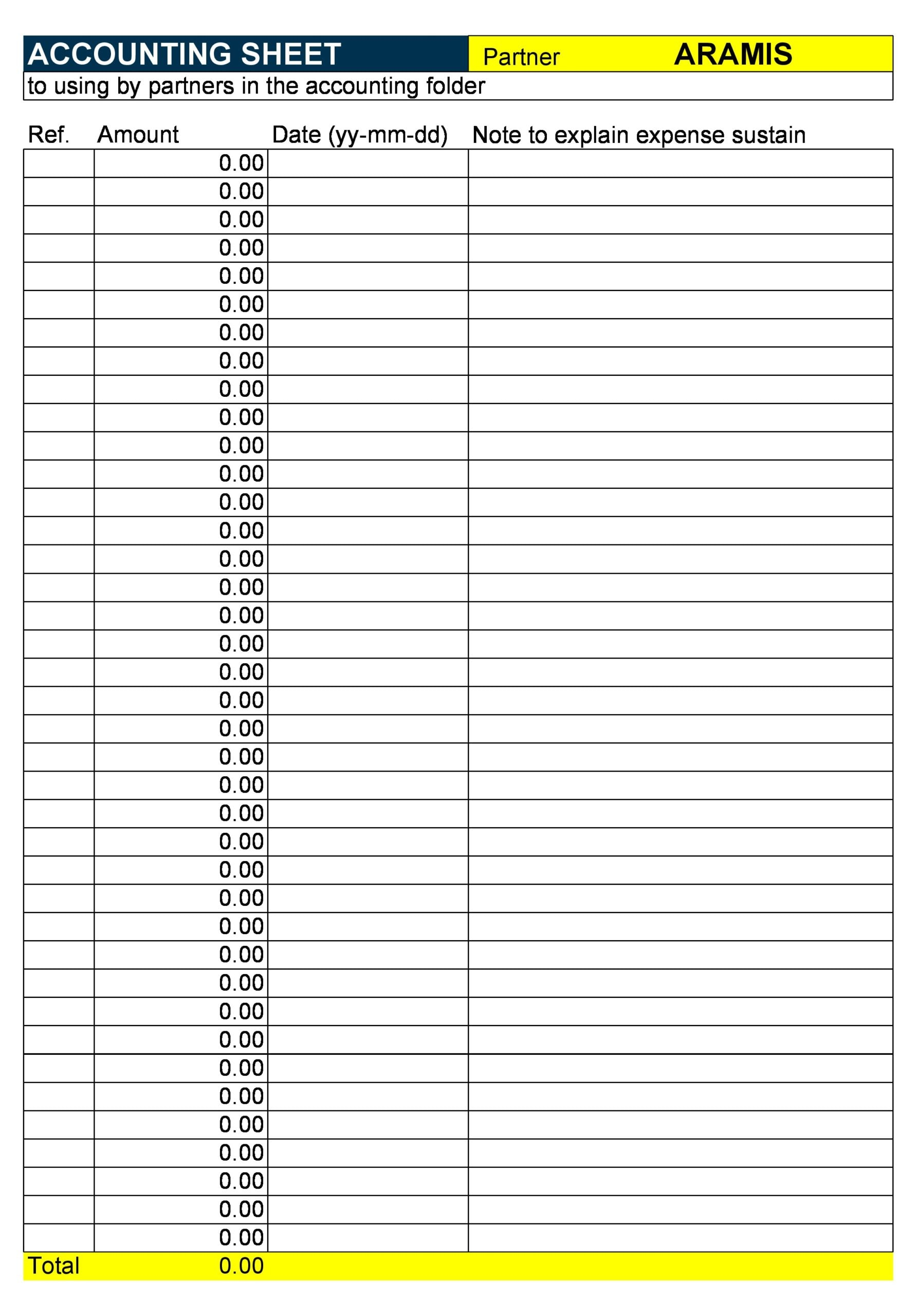 Free Printable Small Business Accounting Forms
