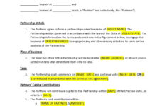 40 FREE Partnership Agreement Templates Business General