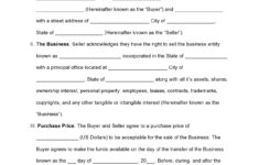 41 Free Business Purchase Agreement Templates Word