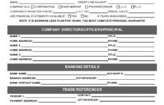 48 Blank Business Credit Application Templates 100 FREE