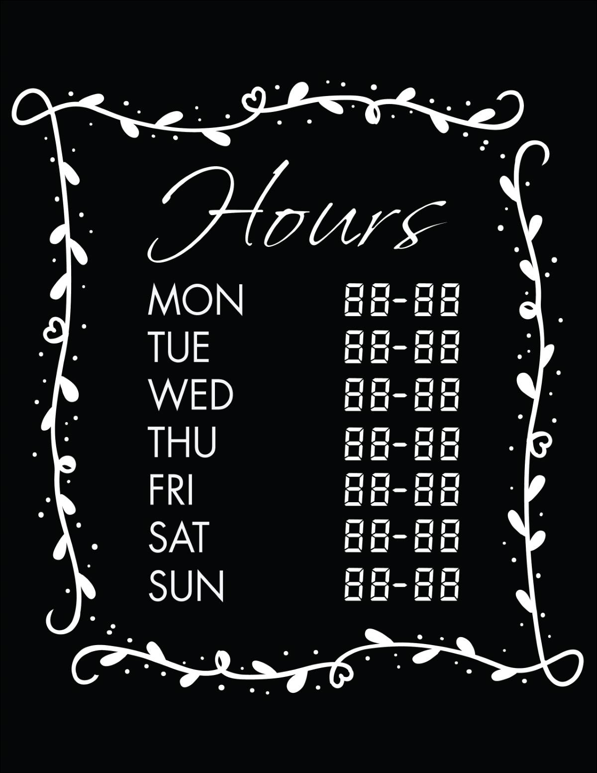 50 Free Business Hours Of Operation Sign Templates Customize Print