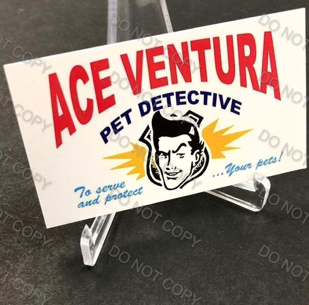 Ace Ventura Pet Detective Costume Replica Movie Prop Business Card Jim Carrey