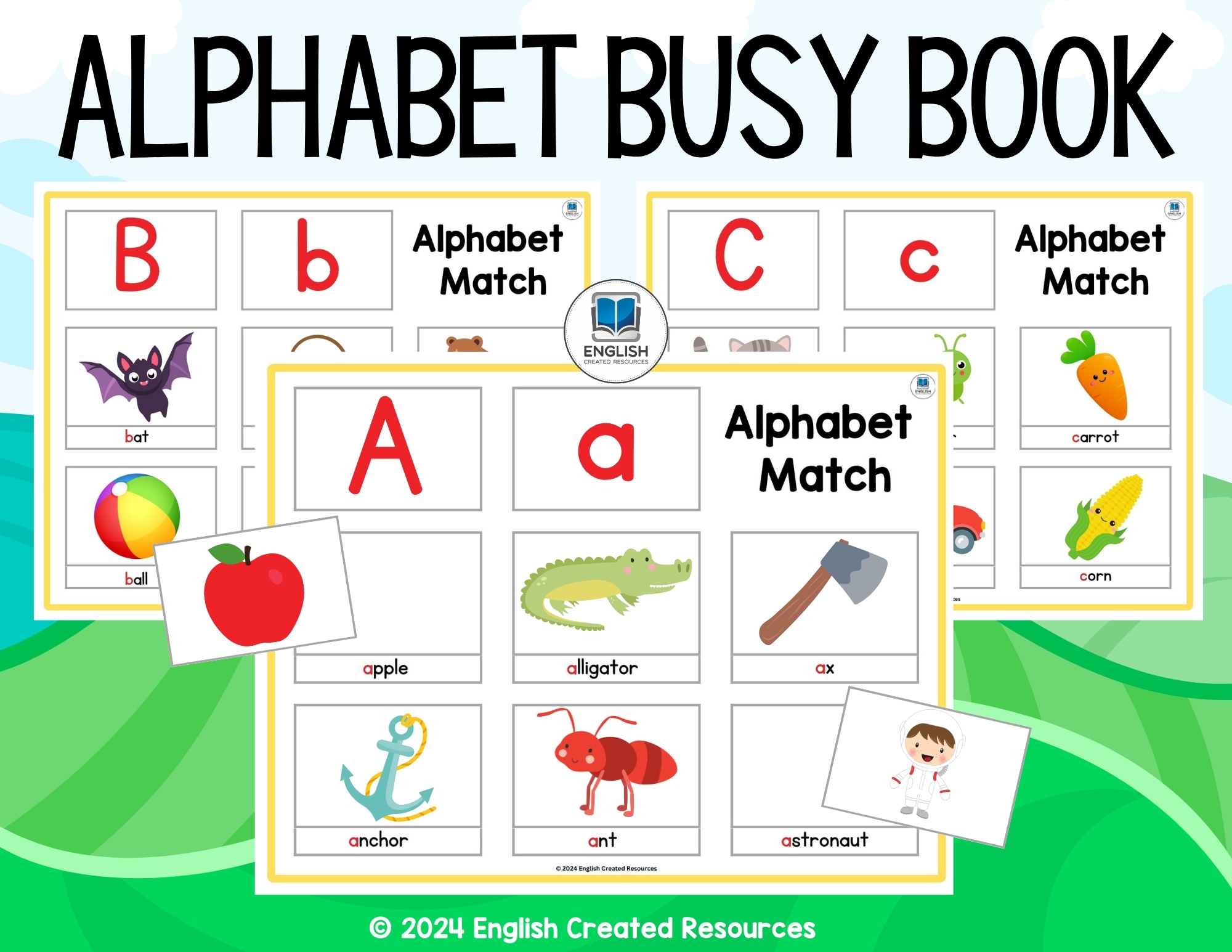 Alphabet Busy Book English Created Resources