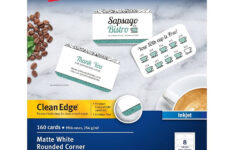 Amazon Avery Clean Edge Printable Business Cards With Sure Feed Technology Rounded Corners 2 X 3 5 White 160 Blank Cards For Inkjet Printers 88220 Business Card Stock Office Products