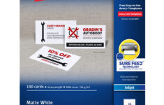 Amazon Avery Printable Business Cards With Sure Feed Technology 2 X 3 5 White 100 Blank Business Cards Inkjet Printer Paper 28371 Pipe Fittings Office Products