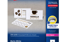 Amazon Avery Printable Business Cards With Sure Feed Technology 2 X 3 5 White 250 Blank Cards For Laser Printers 05371 Business Card Stock Office Products