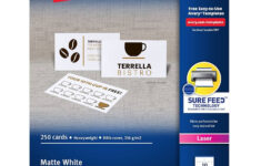 Amazon Avery Printable Business Cards With Sure Feed Technology 2 X 3 5 White 250 Blank Cards For Laser Printers 05371 Business Card Stock Office Products