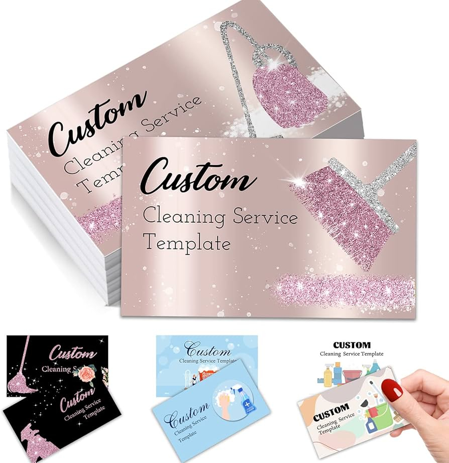 Amazon Custom Business Cards Customize Personalized Printable With Logo Picture For Small Business Women Men Waterproof Front And Back Cleaning 100 200 500 1000 Office Products