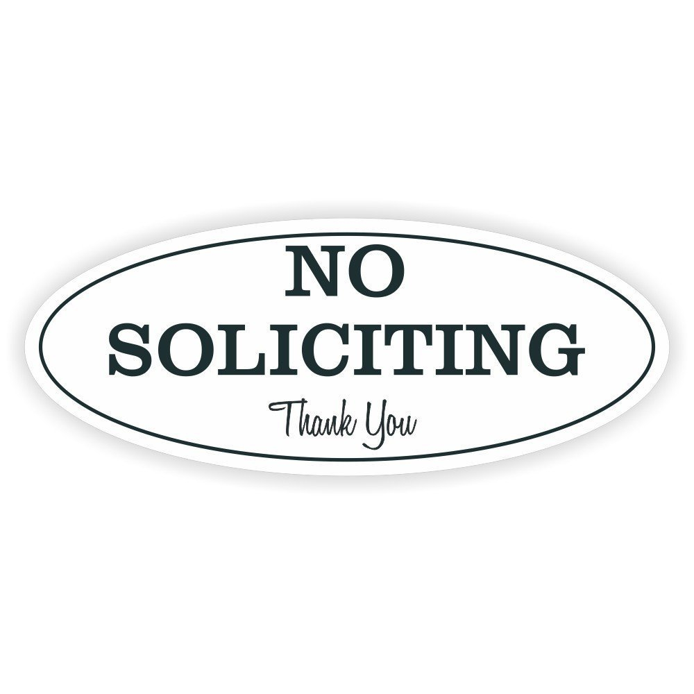 Amazon ExcelMark No Soliciting Sign For House Or Business Durable Indoor Outdoor Sign Easily Attach To Front Door UV And Weather Resistant Extra Large 4 5 x 11 White With
