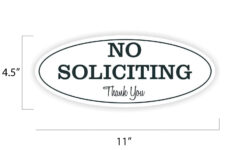 Amazon ExcelMark No Soliciting Sign For House Or Business Durable Indoor Outdoor Sign Easily Attach To Front Door UV And Weather Resistant Extra Large 4 5 x 11 White With