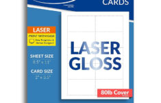 Amazon Glossy Business Cards For Laser Printers 2 X 3 1 2 10 Per Sheet 1 000 Business Cards Business Card Stock Office Products