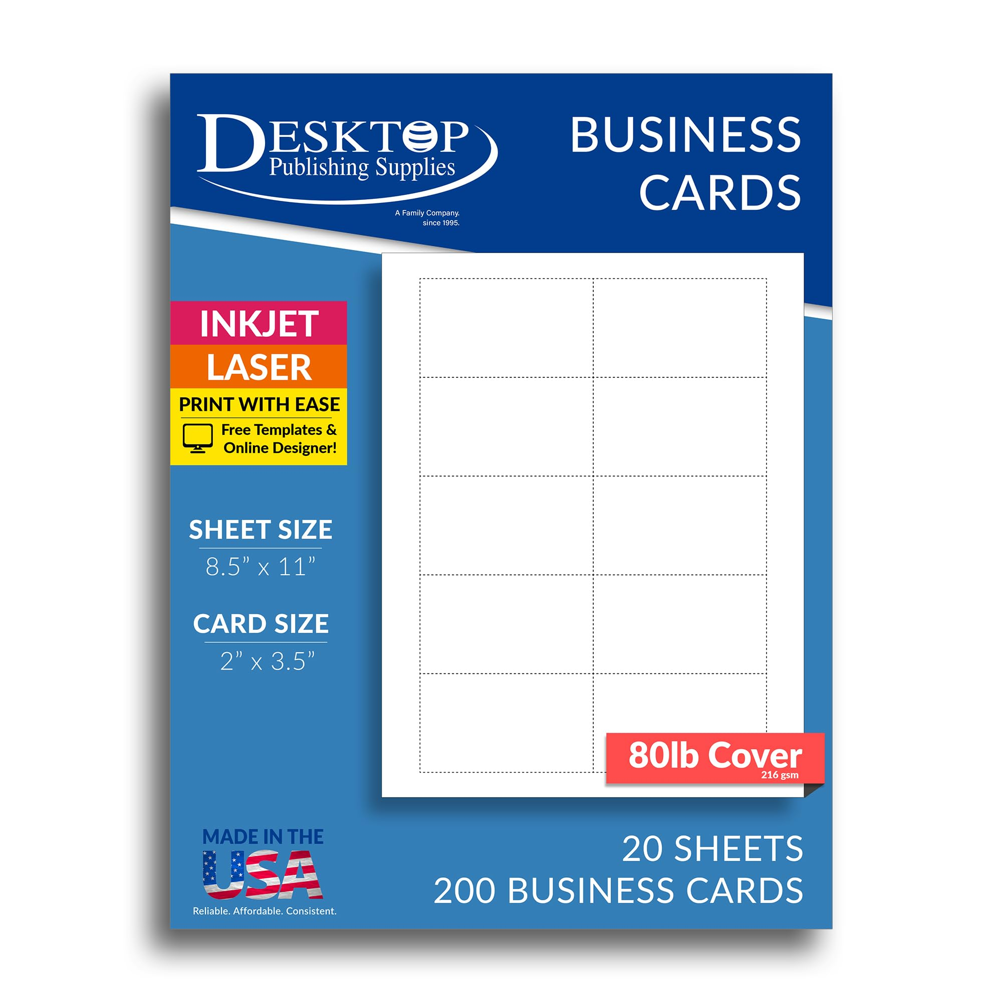 Blank Printable Business Card Template
