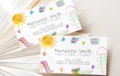 Babysitter Business Cards Playground Summer Play Date Card Printable Babysitter Card Play Date Business Card Keep In Touch Contact Card Etsy
