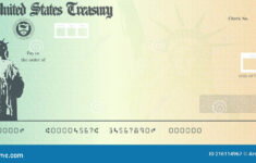 Blank Stimulus Check Template Stock Vector Illustration Of Grant Cash 216114967