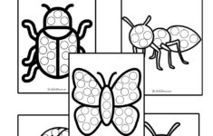 Bug Dot Marker Pages Two Pink Peonies