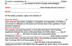 Business Bill Of Sale Forms Guide Samples
