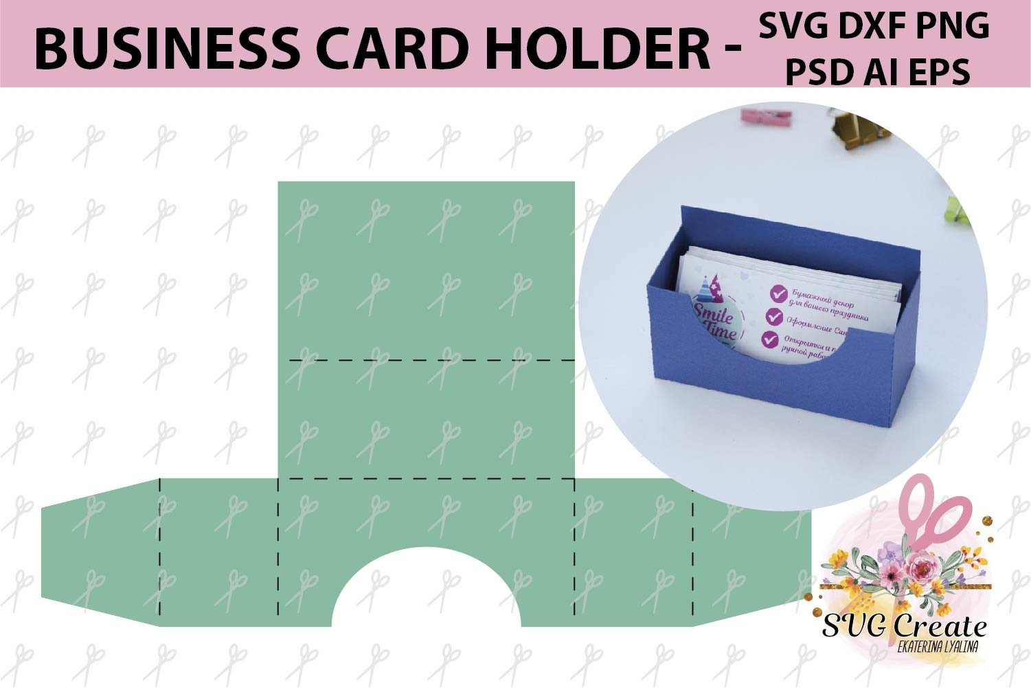 Business Card Holder Template Stand Paper 178914