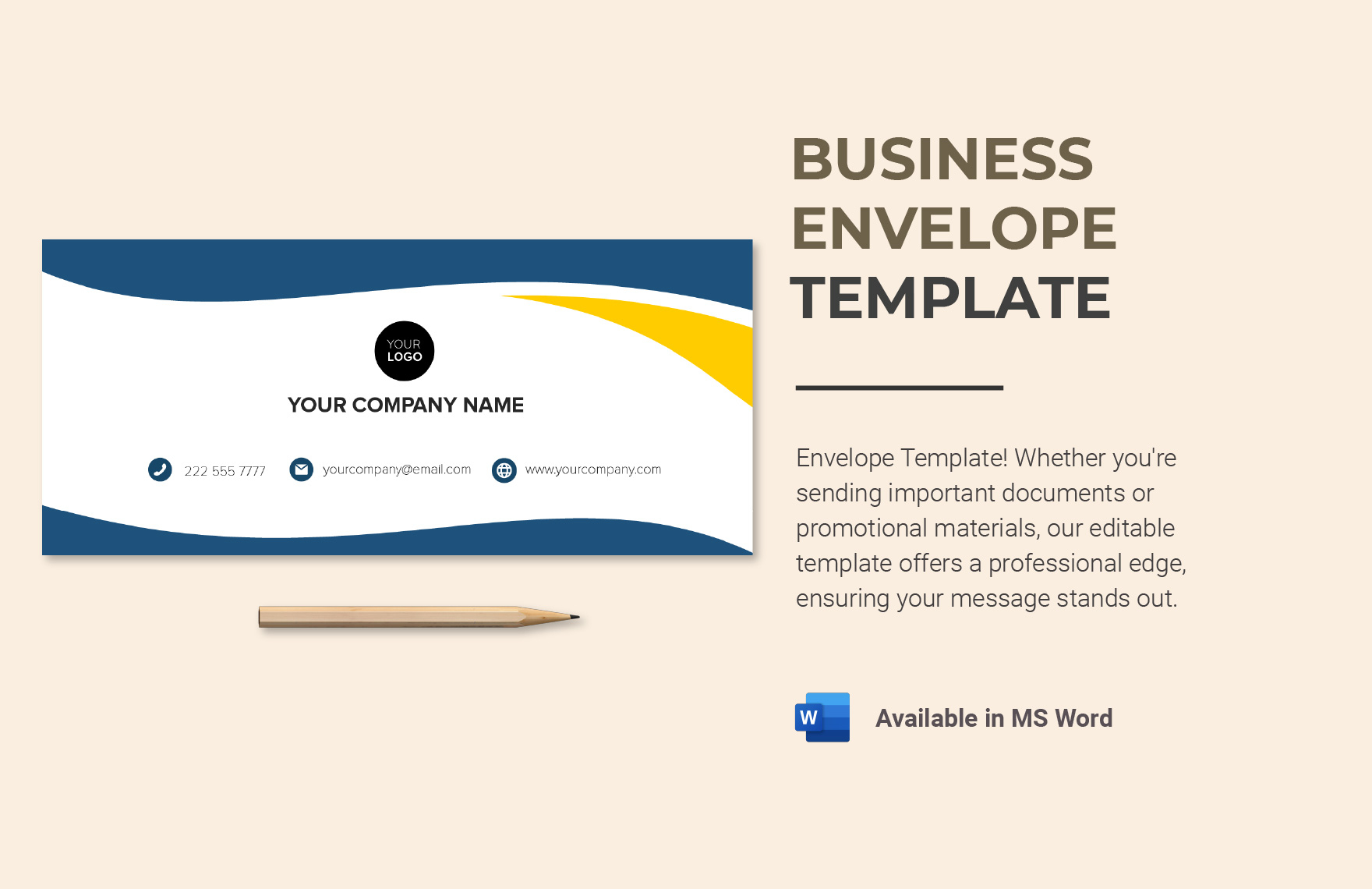 Printable Business Envelope Template