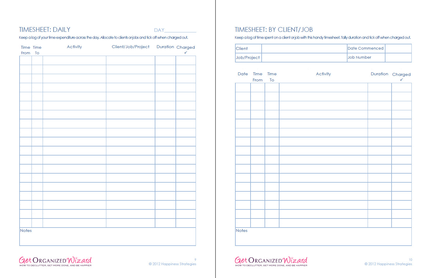 Business Marketing Worksheets Get Organized Wizard