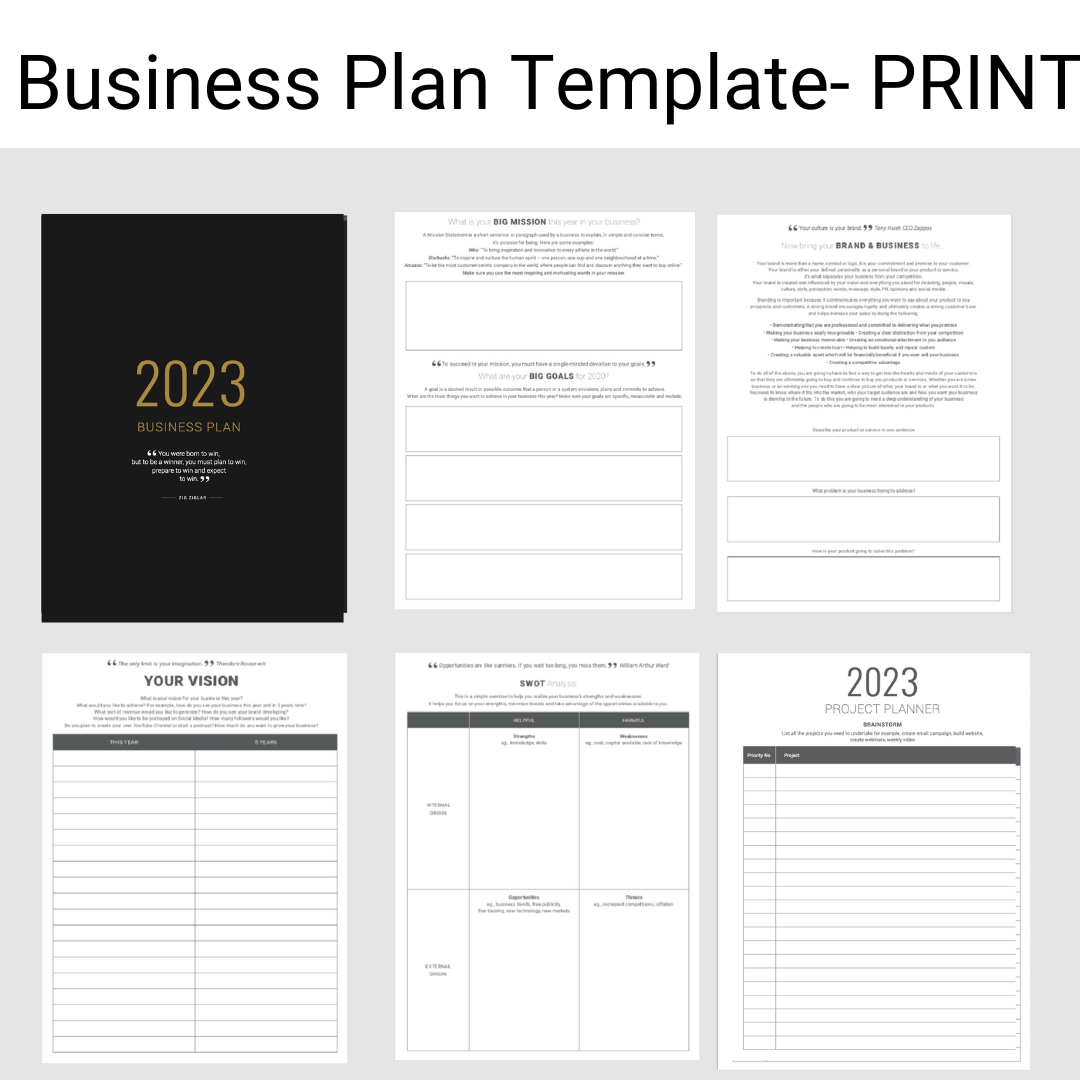Free Printable Simple Business Plan Template