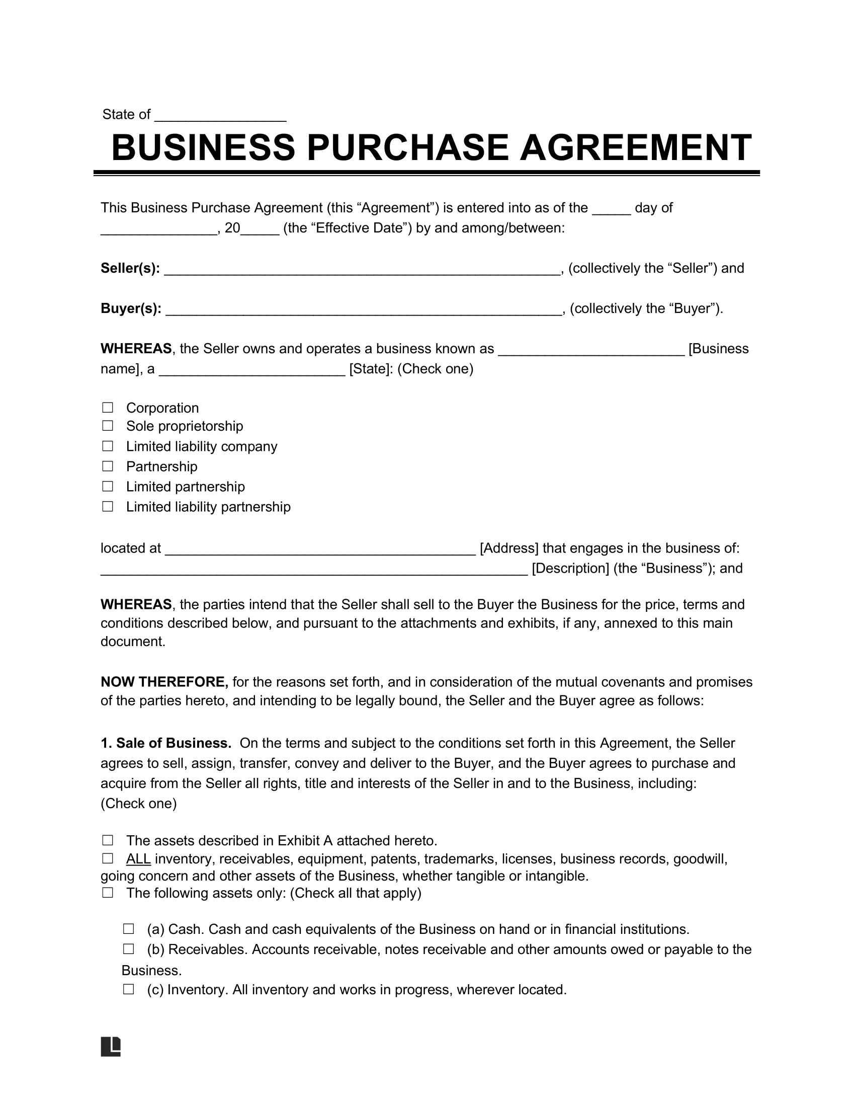 Free Printable Business Contracts