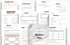 Businessplan Vorlage Businessplaner Small Business Online Business Druckbare PDF Ausf llbarer Planer Ausf llbare PDF Etsy de